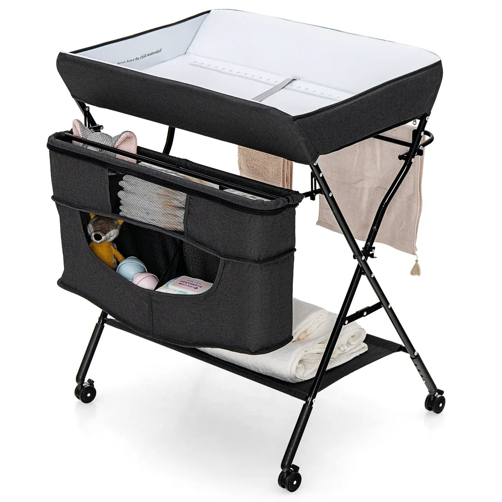 Portable Adjustable Height Newborn Nursery Organizer with by DirectDeals