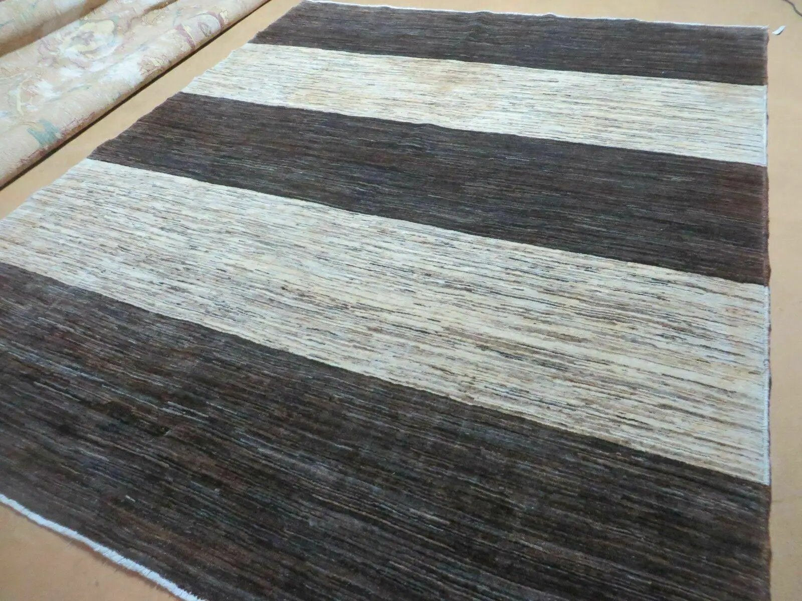6' 6" X 8' Modern Tibetan Nepal Art Deco Chinese Hand Knotted Wool Rug Nice by Jewel Rugs
