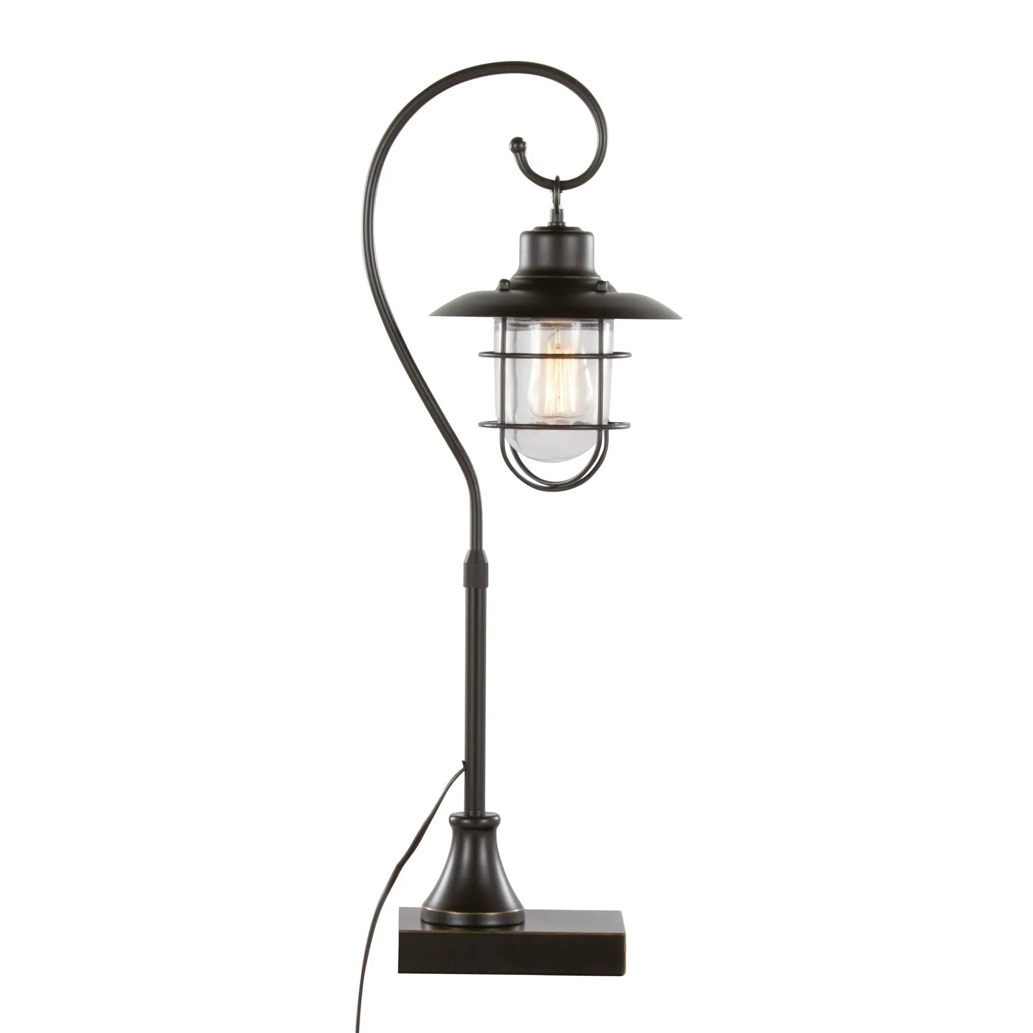 Landen - Contemporary Task Lamp (Set of 2) - Oil Rubbed Bronze / Clear by HouseOfZazla