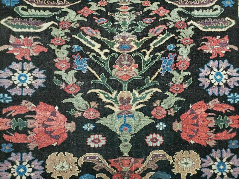 4' 5" X 16' 1" Antique Karabagh Caucasian Rug Handmade Wool Carpet Organic Dye by Jewel Rugs