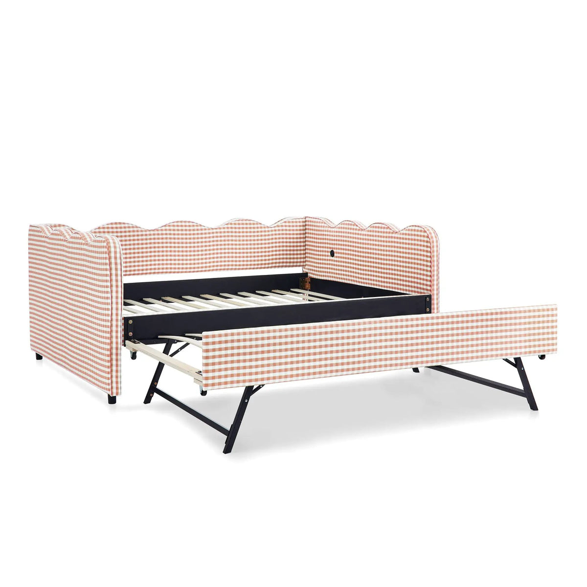 Full Size Cozy Gingham Daybed with Twin Size Trundle by HouseOfZazla