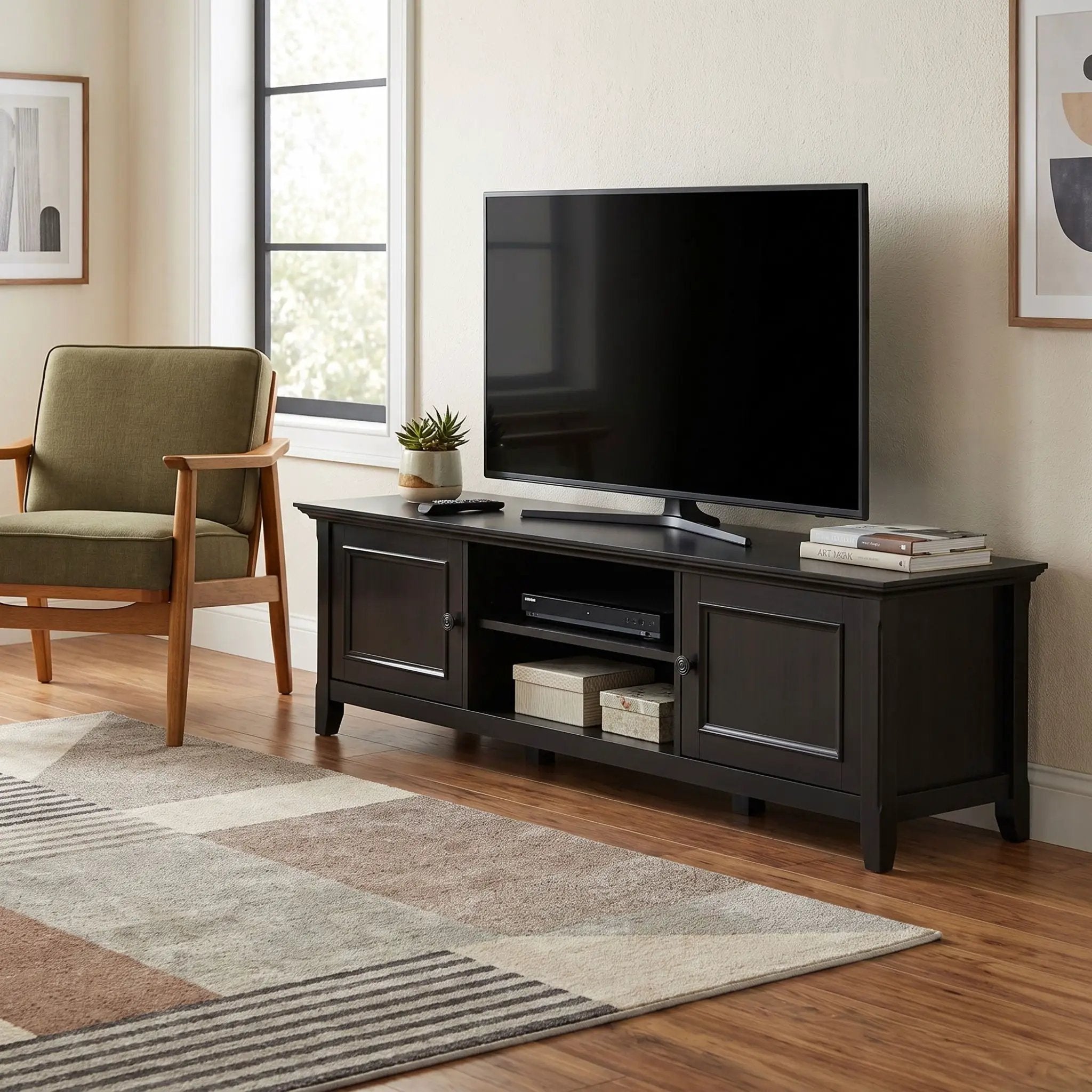 Amherst - Low TV Media Stand - Hickory Brown by Unique Piece Furniture