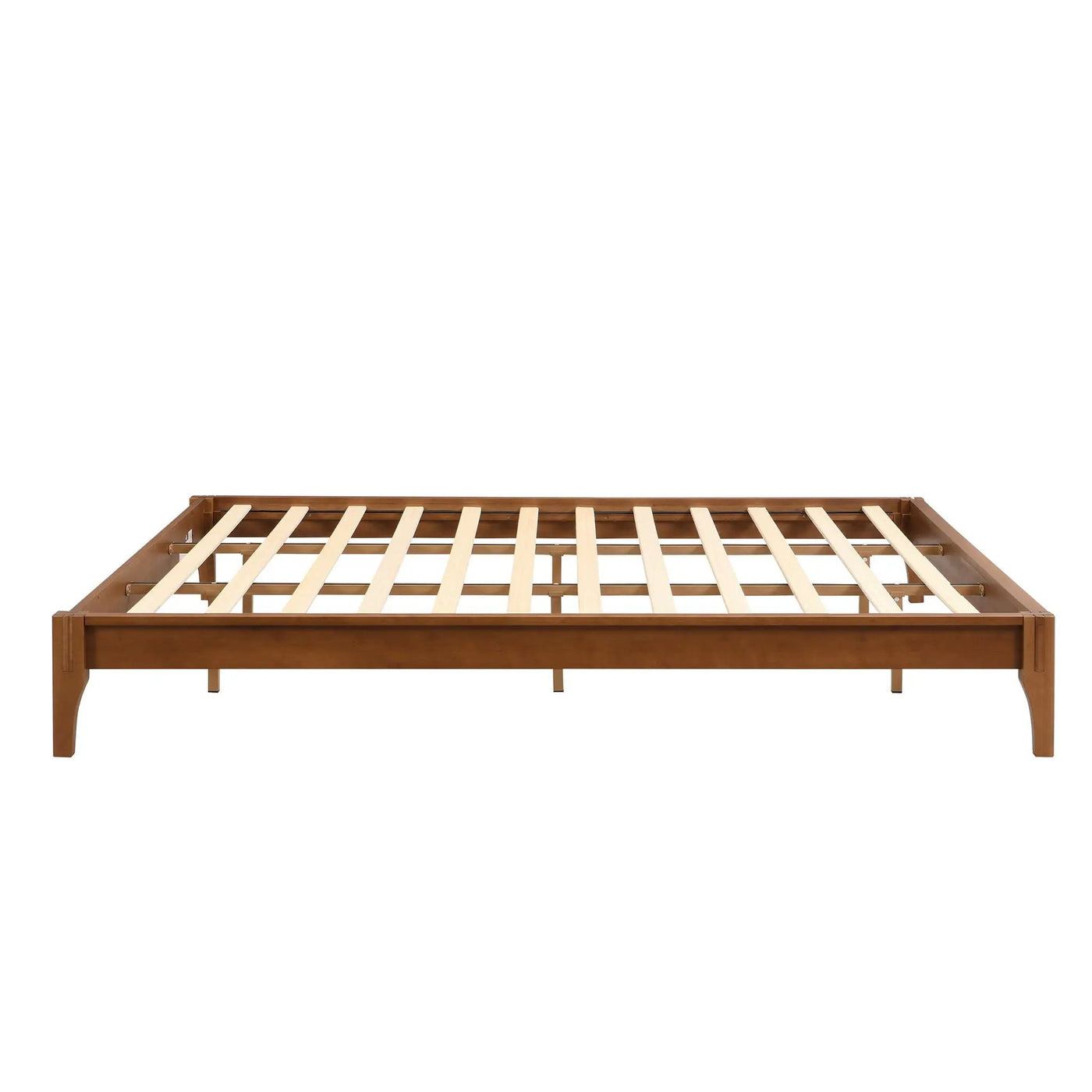 Solid Dry Bamboo Platform Bed Frame, With Slat Support by HouseOfZazla