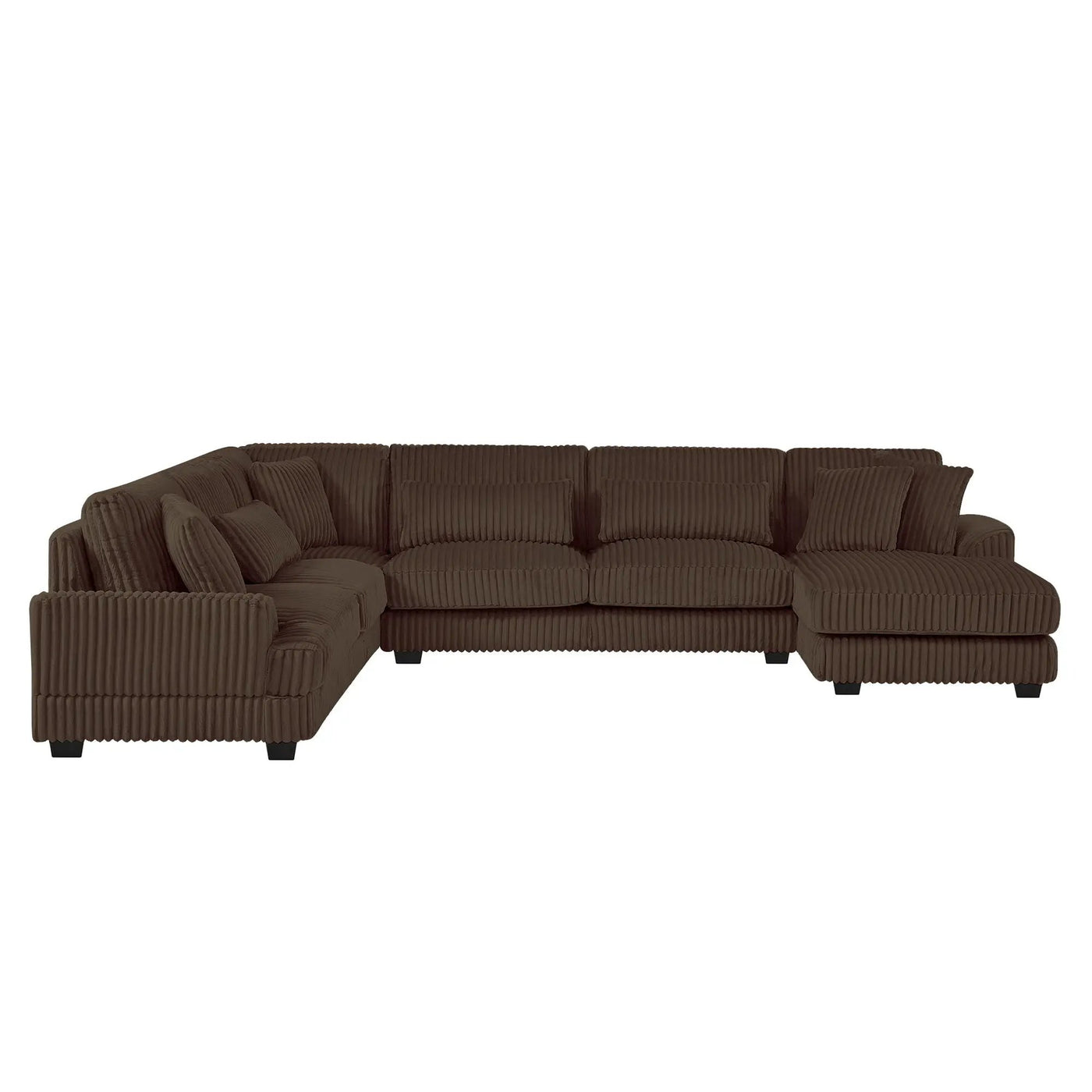 Oversized Sectional Sofa U - Shaped Sofa Couch Modern Sofa Upholstered In Soft With A Chaise Lounge For Living Room by HouseOfZazla