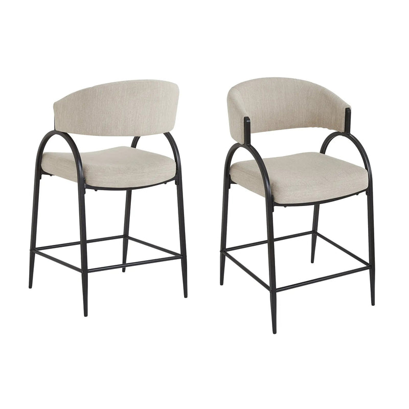 25'' Seat Height Modern Fabric Bar Stools with Back by HouseOfZazla