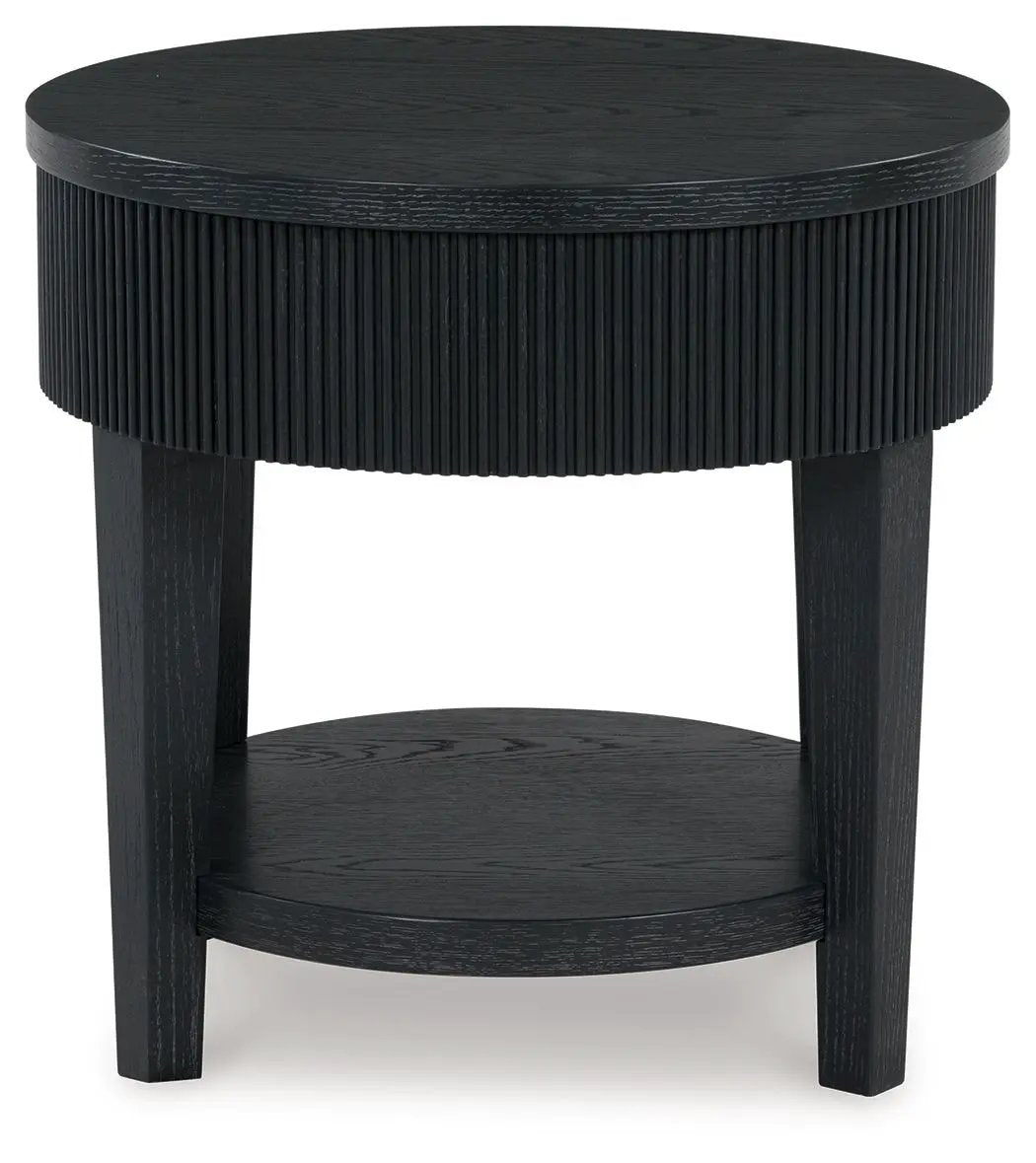 Marstream - Round End Table - Black by Unique Piece Furniture