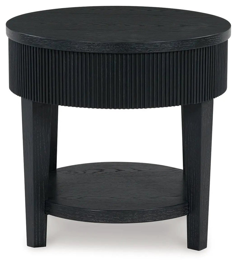 Marstream - Round End Table - Black by Unique Piece Furniture
