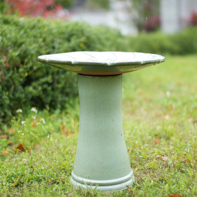 Handmade Glazed Ceramic Bird Bath by HouseOfZazla