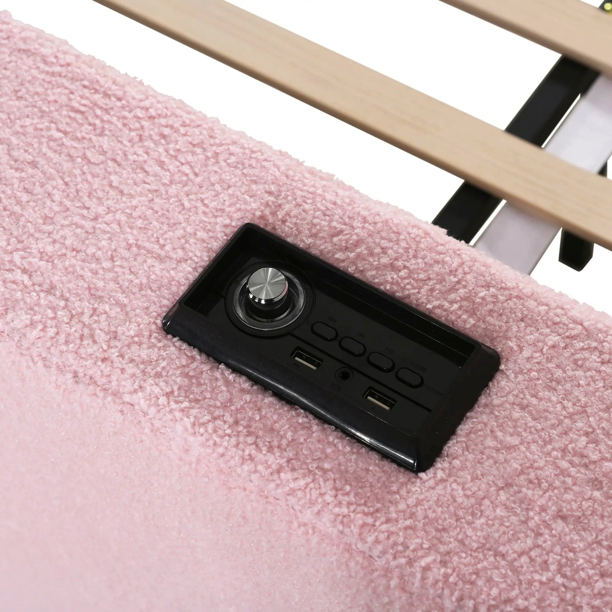 Upholstered Daybed With Storage Armrests, Trundle And Latest Integrated tooth Audio System by HouseOfZazla