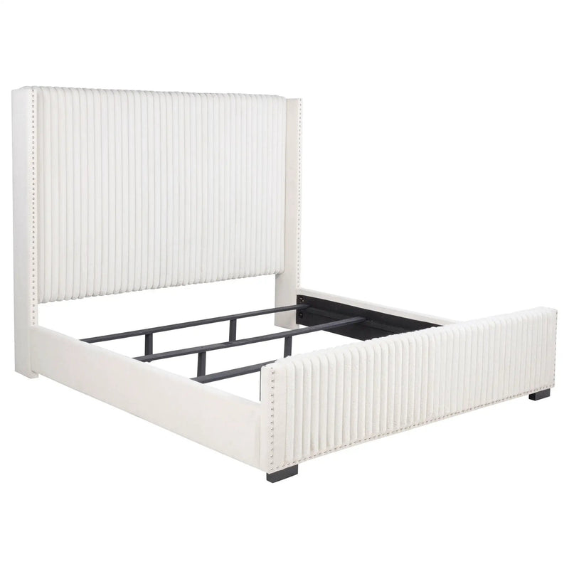 Natasha 65-inch Upholstered California King Bed Cream by Unique Piece Furniture
