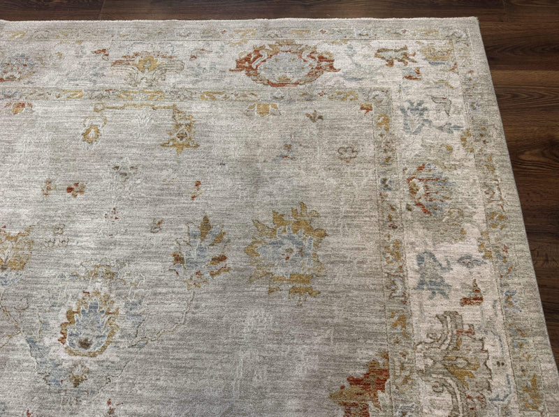Modern Turkish Oushak Rug 7x9, Netural Colors by Jewel Rugs
