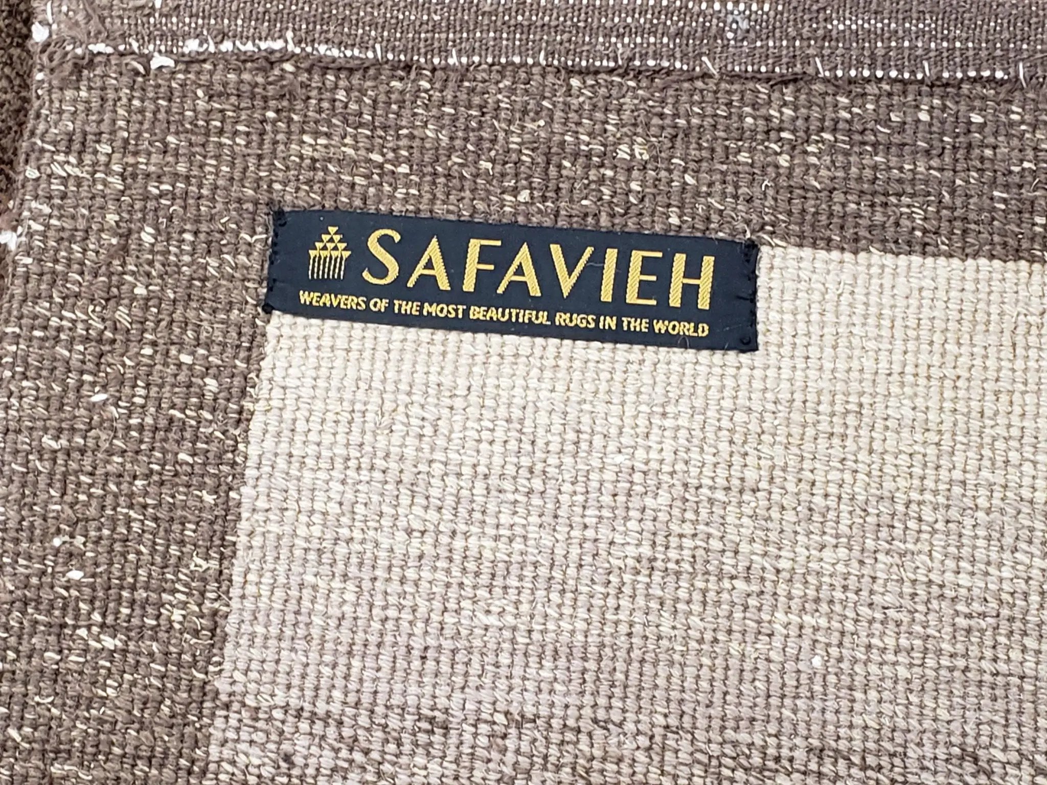 Vintage Safavieh Tibetan Indian Rug 6x9, Nepal Rug, Handmade, Striped Rug, Brown & Beige, 6x9 Oriental Carpet, Wool, Soft by Jewel Rugs