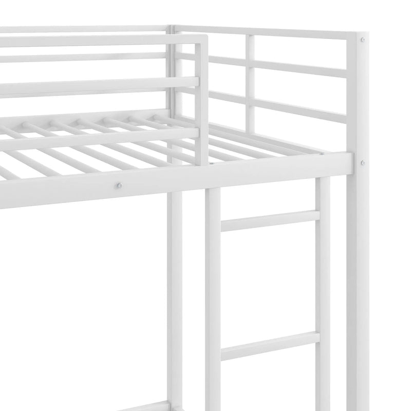 Metal Bunk Bed, Low Bunk Bed With Ladder by HouseOfZazla