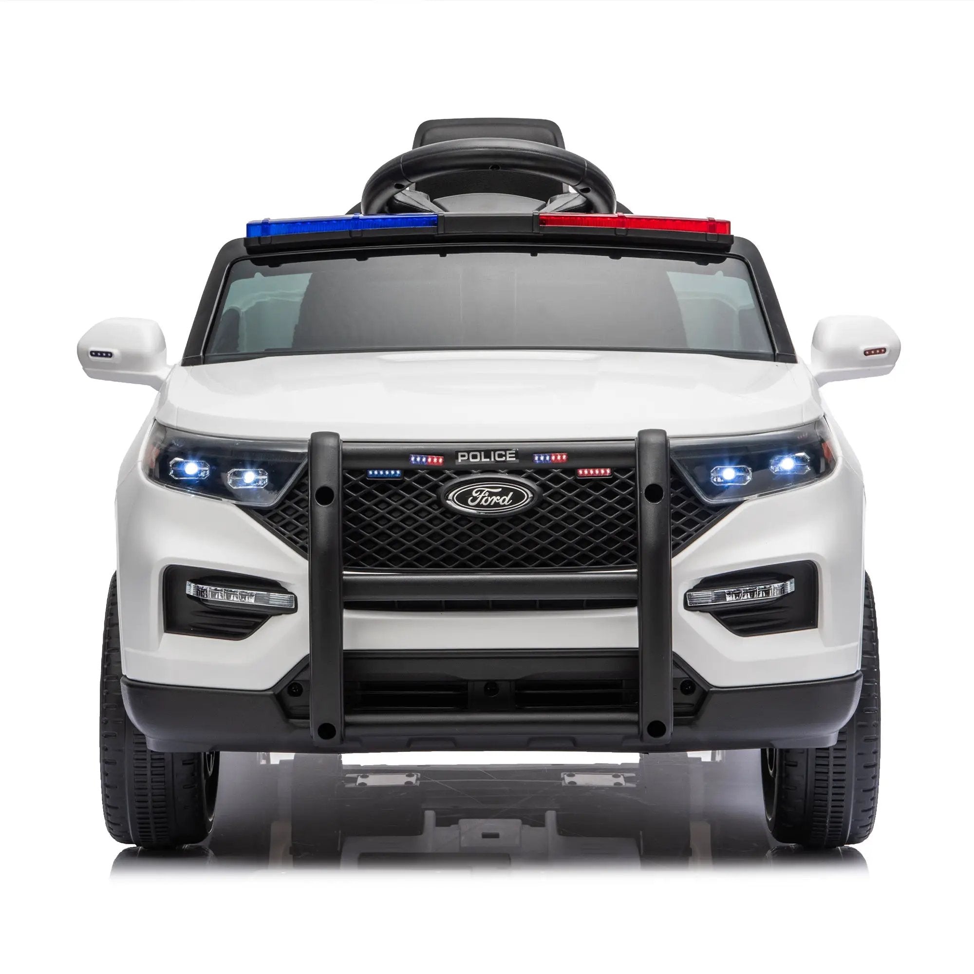 Licensed Ford Police 12V Ride-On Truck with Parental Remote Control by HouseOfZazla
