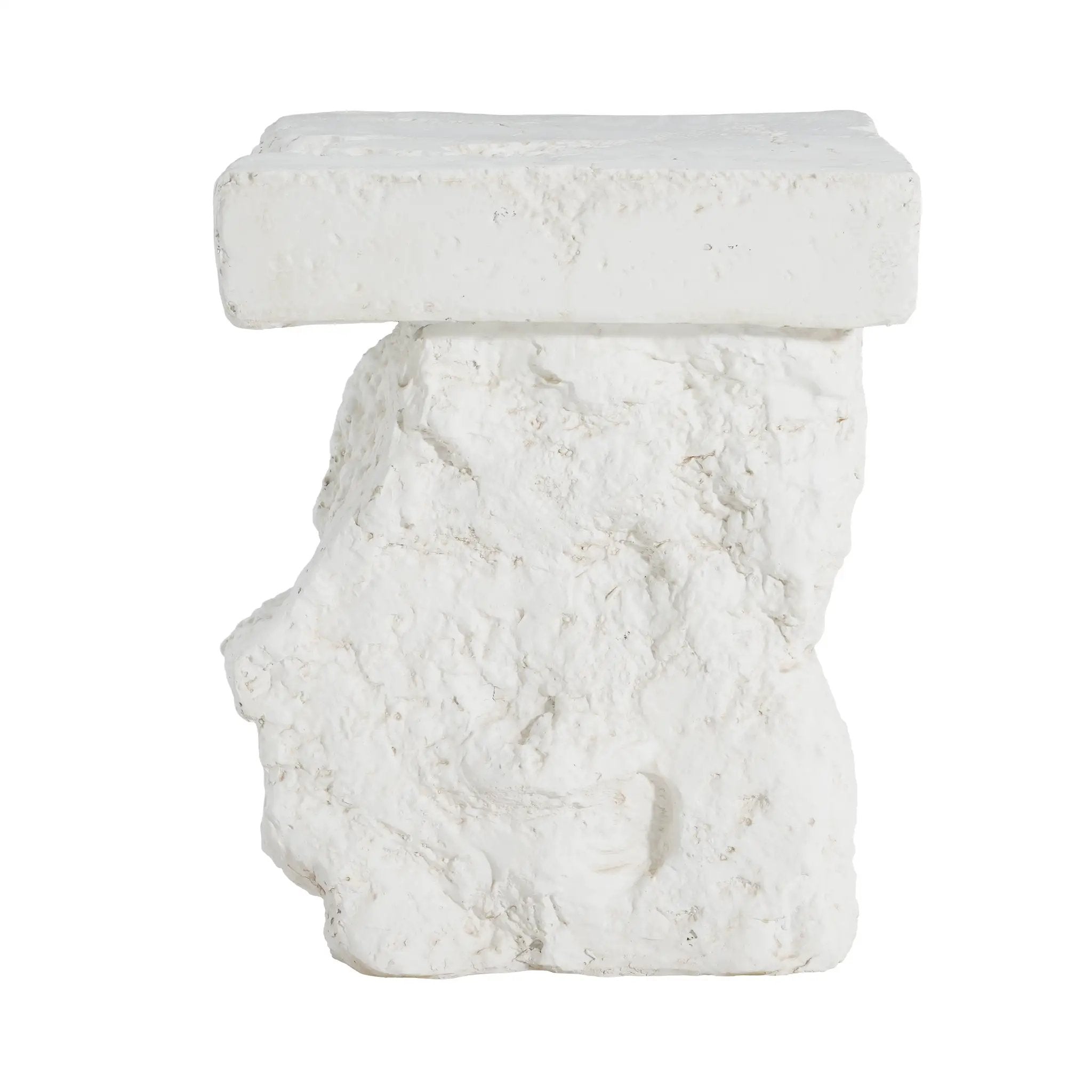 Talia Outdoor Patio Modern Artistry MGO Side Table, White by HouseOfZazla
