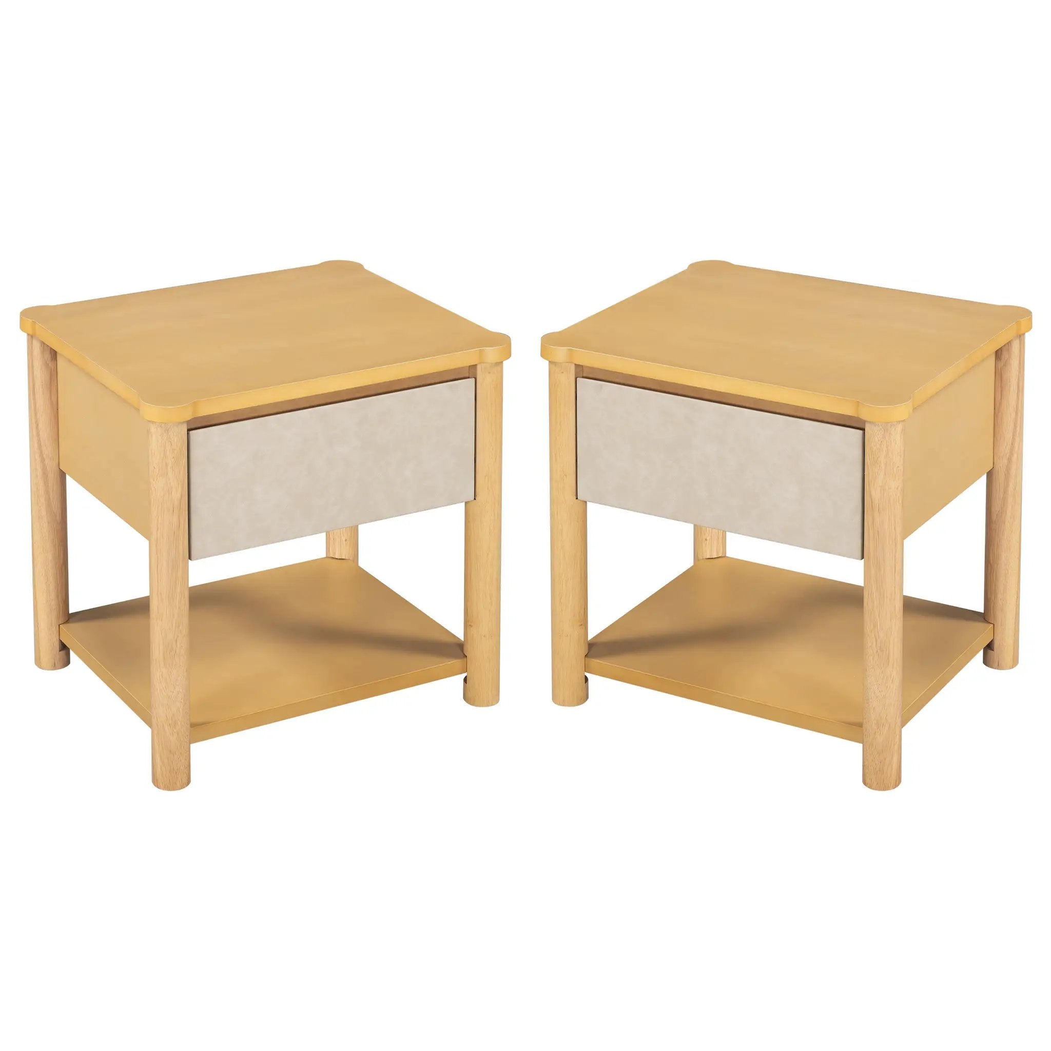 Wood Nightstand Set of 2 by HouseOfZazla