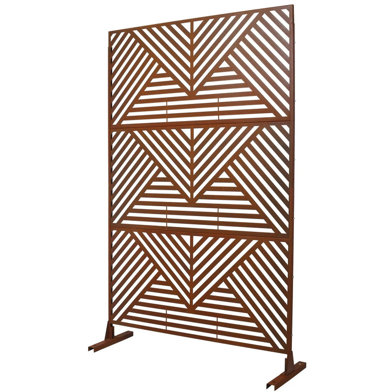 Freestanding Outdoor & Indoor Freestanding Metal Privacy Screen by HouseOfZazla