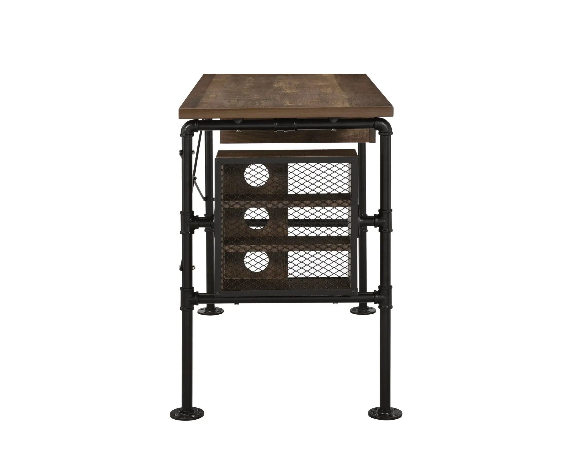 Endang - Writing Desk - Weathered Oak / Black by Unique Piece Furniture