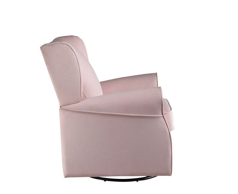 Tamaki - Glider Chair With Swivel - Pink by HouseOfZazla