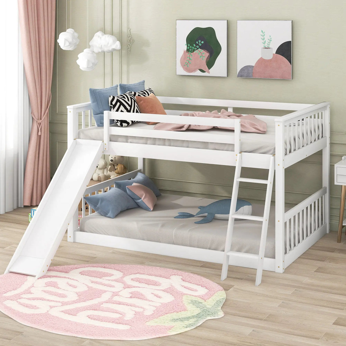 Bunk Bed & Convertible Slide And Ladder by Unique Piece Furniture