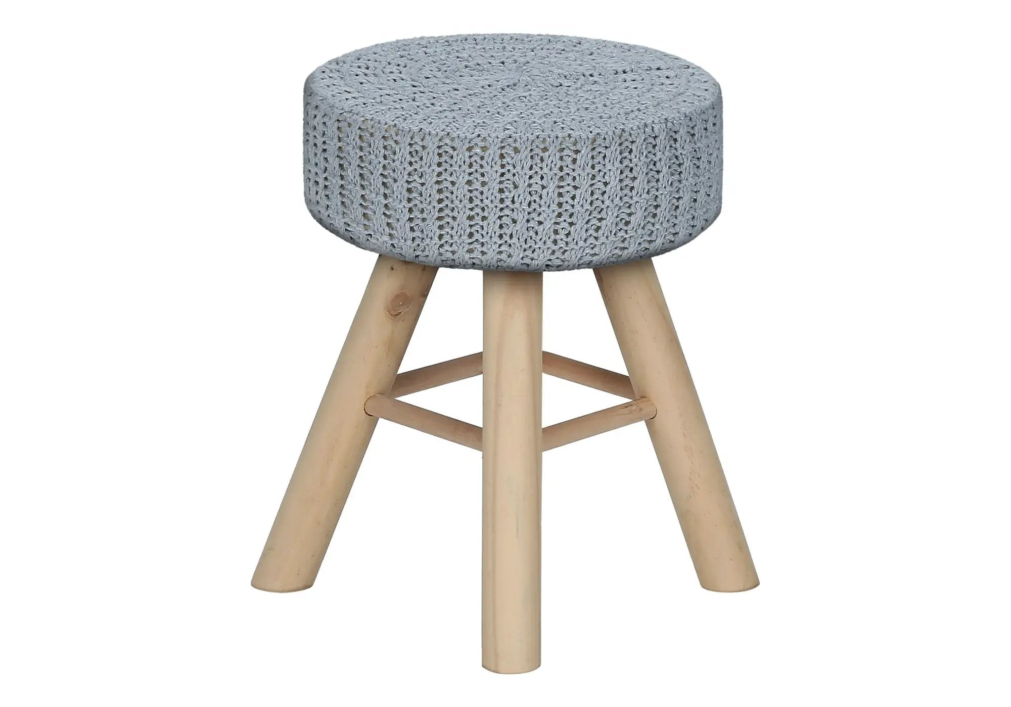 Ottoman, Pouf, Footrest, Foot Stool, Round, Natural Wood Legs, Contemporary, Modern by Unique Piece Furniture