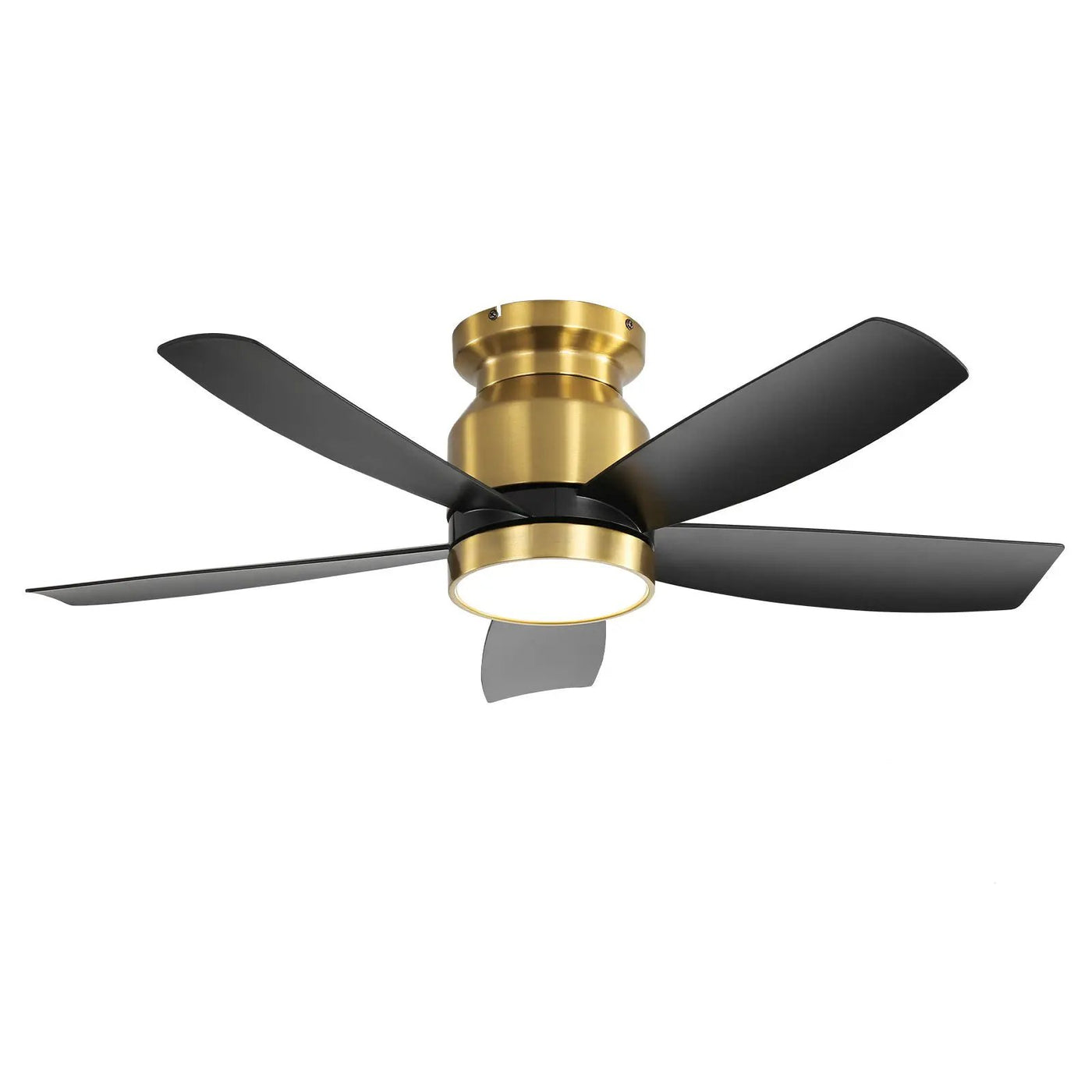 Flush Mount Ceiling Fan With LED Light 22W And Remote Control Blades / Body, DC Motor by Unique Piece Furniture