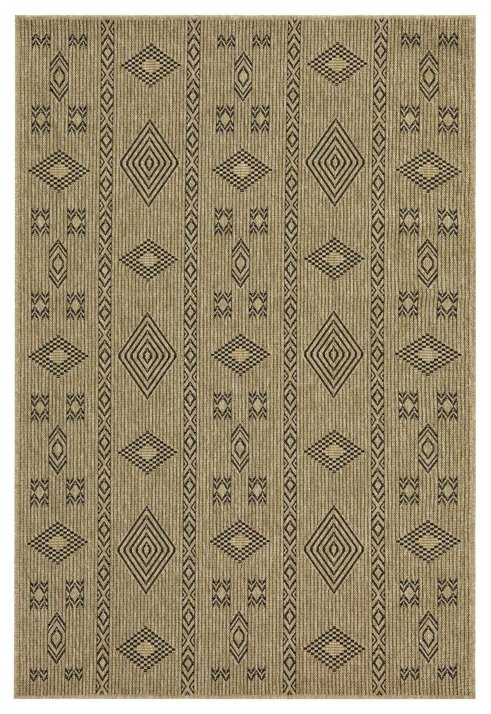 Earth GC_NTL1001 Jute/Black Indoor/Outdoor Area Rug by HouseOfZazla