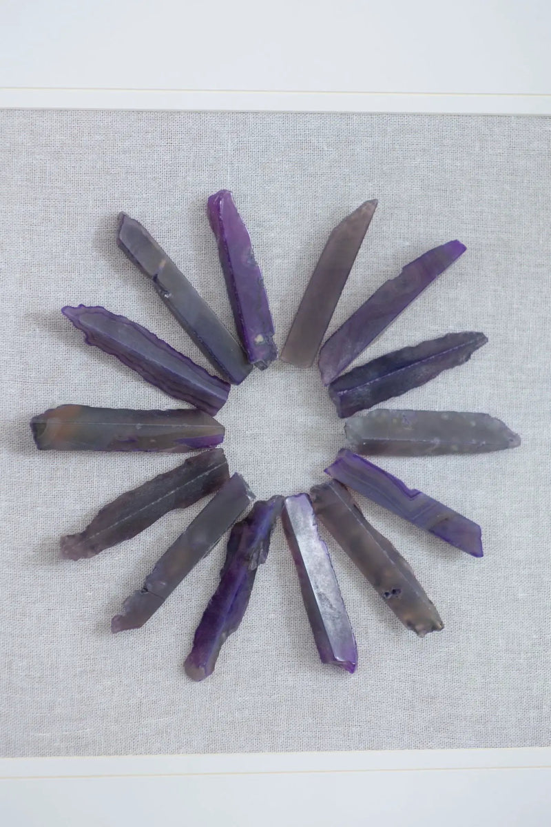 Grace Purple Agate Shadow Boxes Wall Art Set of 2 - Multicolor by HouseOfZazla