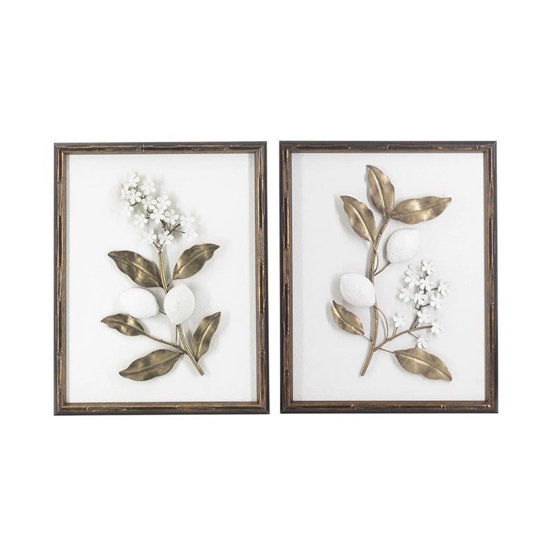 Set of 2 Distressed Brown Frame Decorative Accessories by HouseOfZazla