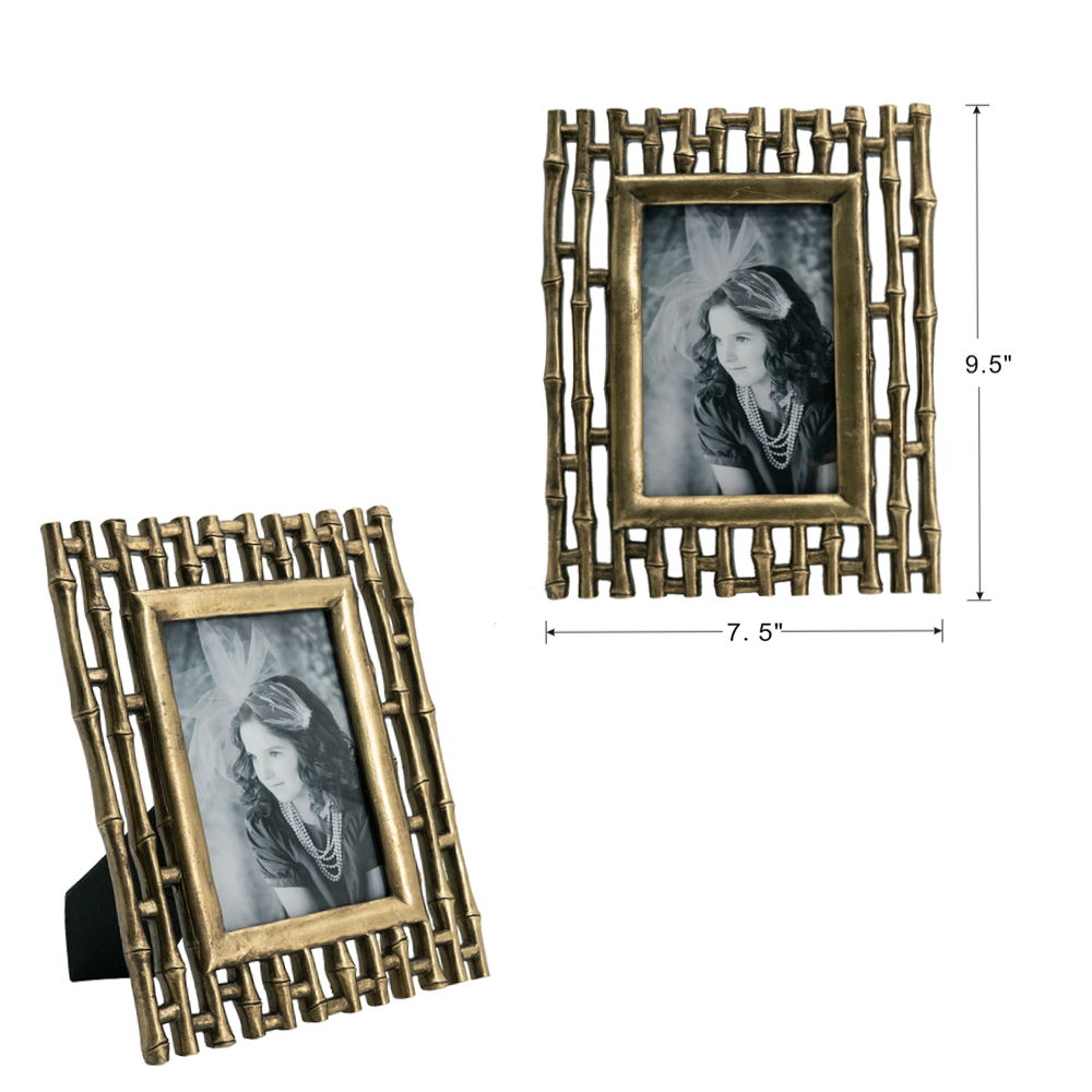 Photo Resin Frame, Opening (Set of 2) - Gold by HouseOfZazla