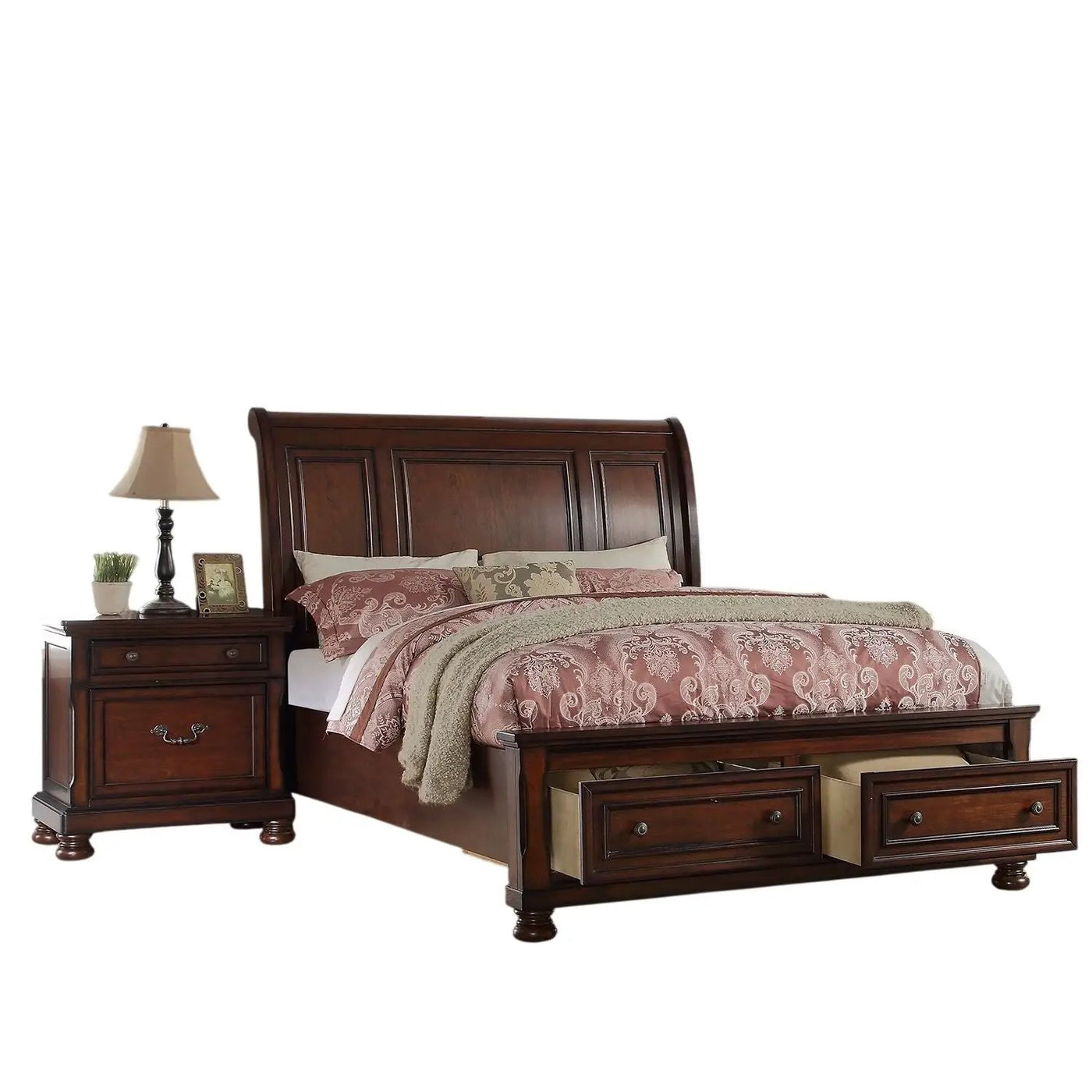 3 Piece Bedroom Set, Bed With 2 Nightstands by HouseOfZazla