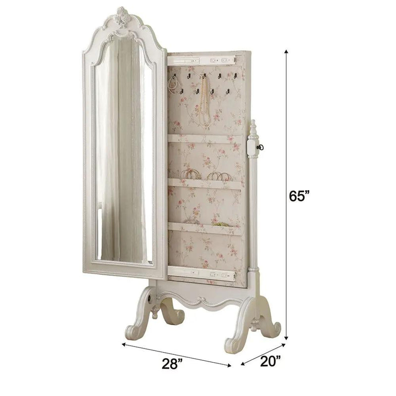 Edalene - Jewelry Armoire - Pearl White by Unique Piece Furniture
