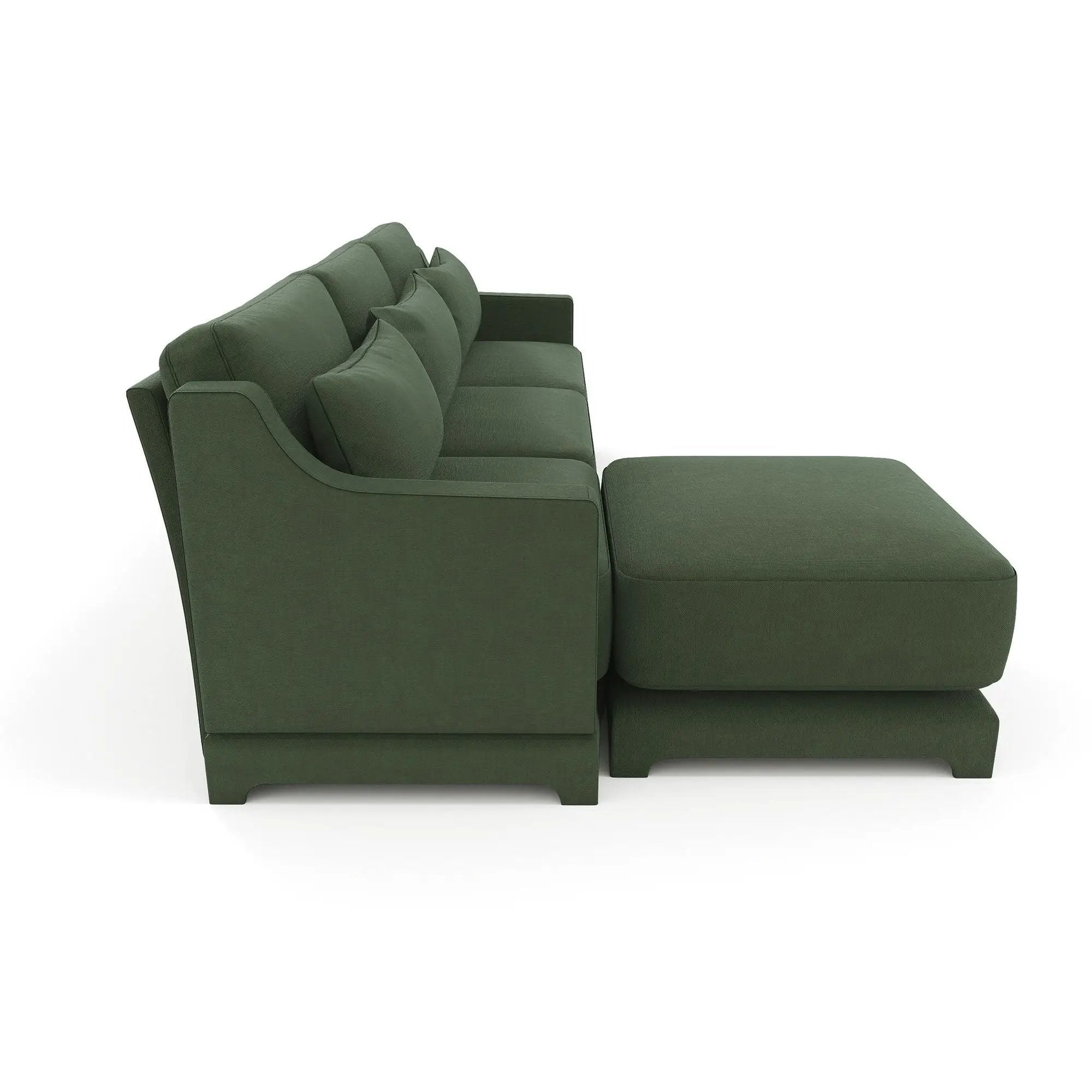 Stylish Sofa With Ottoman And Lumbar Pillows, Ergonomic Design by HouseOfZazla