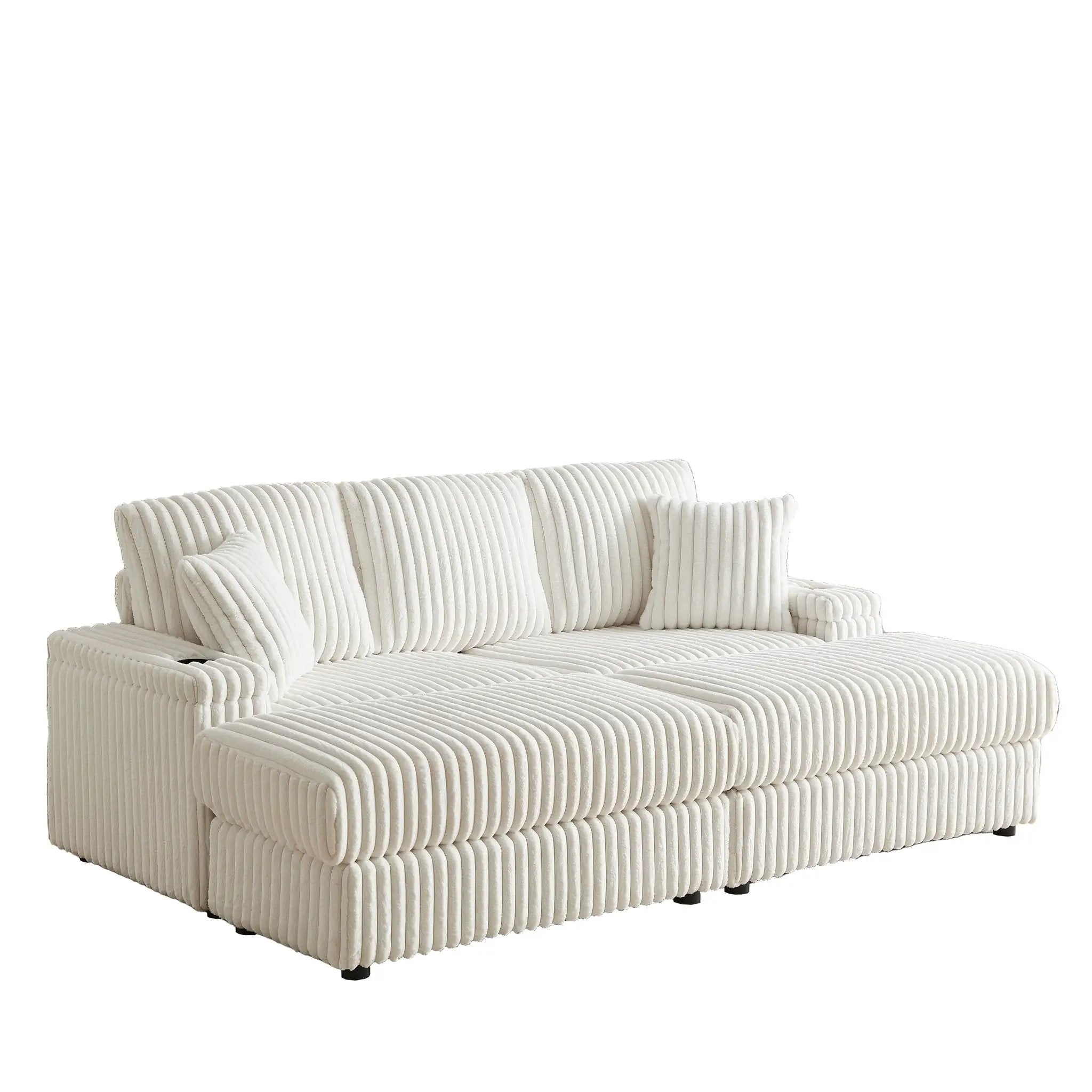 3 Seater Sofa With 2 Ottomans For Living Room by HouseOfZazla