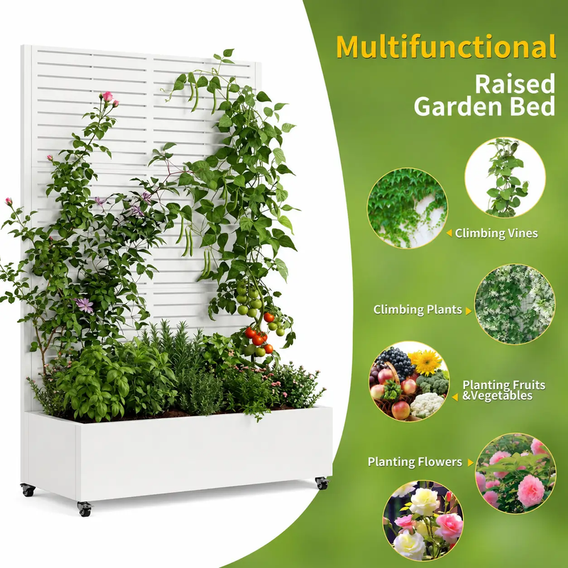 Metal Planter Box with Trellis by HouseOfZazla