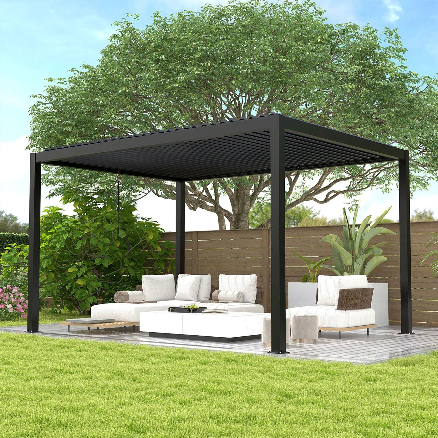 Louver Pergola Aluminium Frame & Louvers by HouseOfZazla