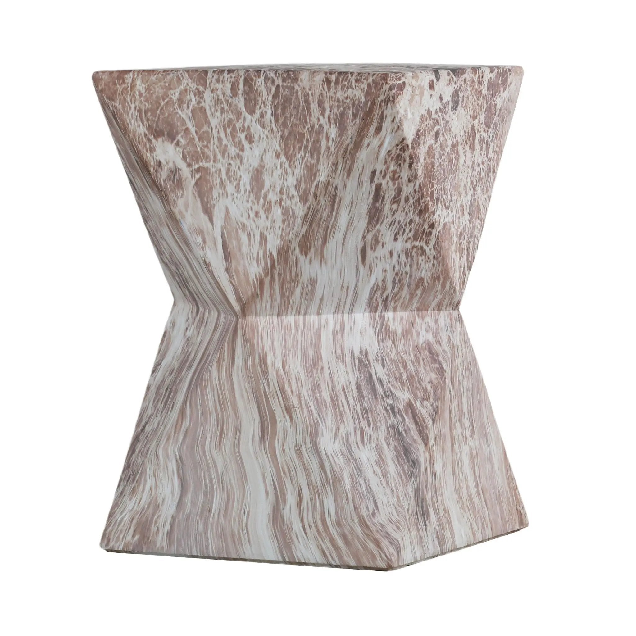 Round Outdoor Geometric End Table - Marble by Unique Piece Furniture