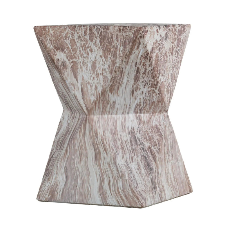 Round Outdoor Geometric End Table - Marble by Unique Piece Furniture