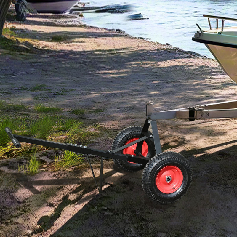 Heavy Duty Trailer Dolly With 2" Ball 1000 Lb Capacity For Easy Mobility - Black by HouseOfZazla