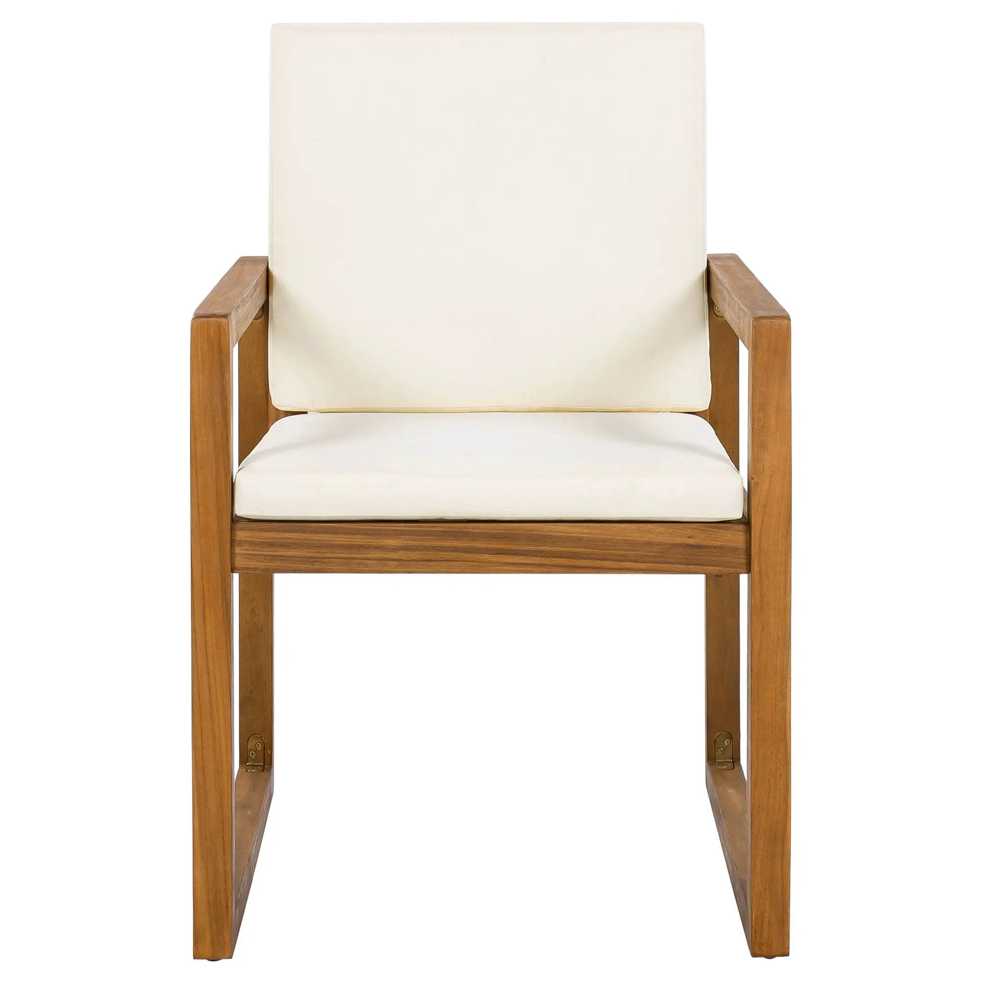 5 Piece Outdoor Patio Dining Set With 4 Armchairs And Table - Beige by HouseOfZazla