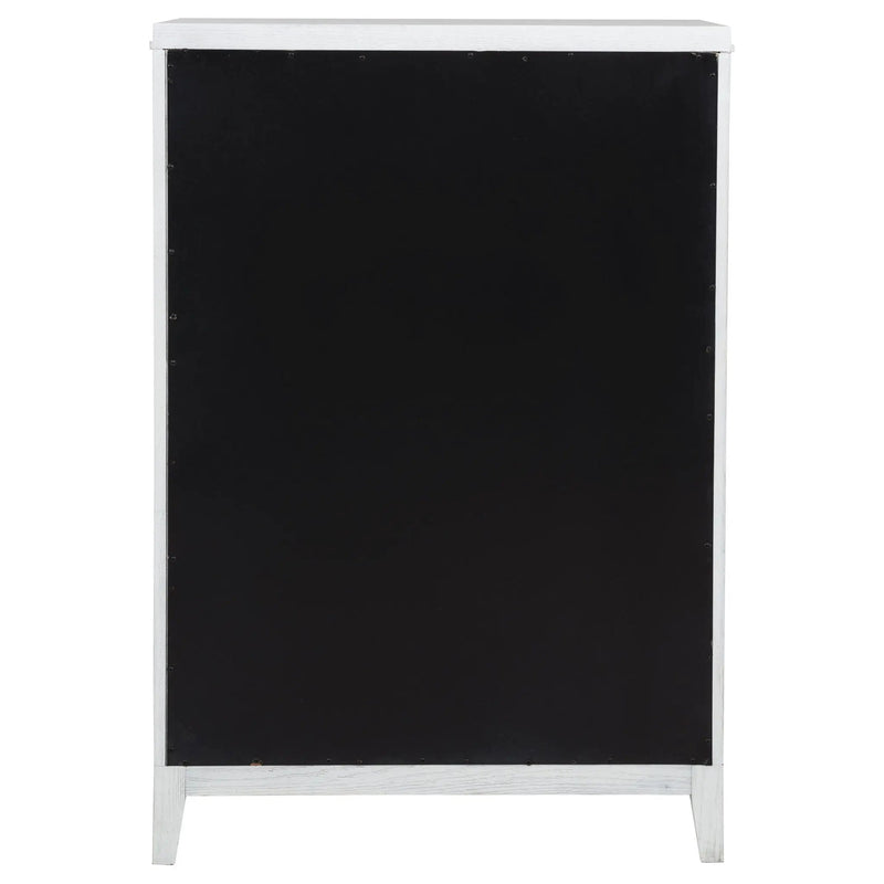 Marielle 5-drawer Bedroom Chest Distressed White by Unique Piece Furniture