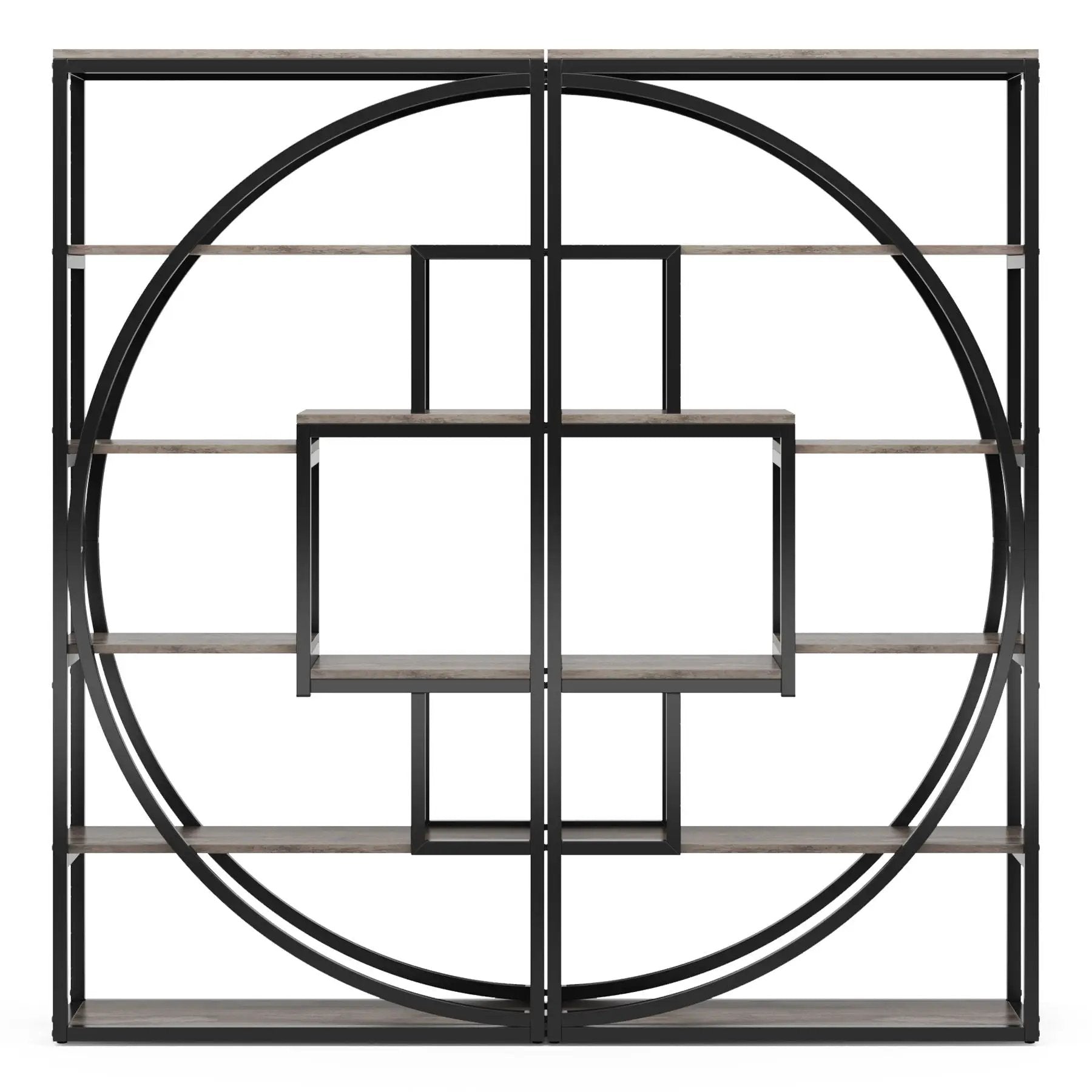 5 Tier Etagere Bookshelf With 8 Open Shelves Organizer For Living Room by HouseOfZazla