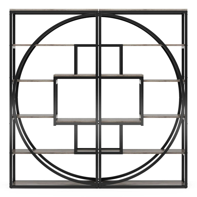 5 Tier Etagere Bookshelf With 8 Open Shelves Organizer For Living Room by HouseOfZazla
