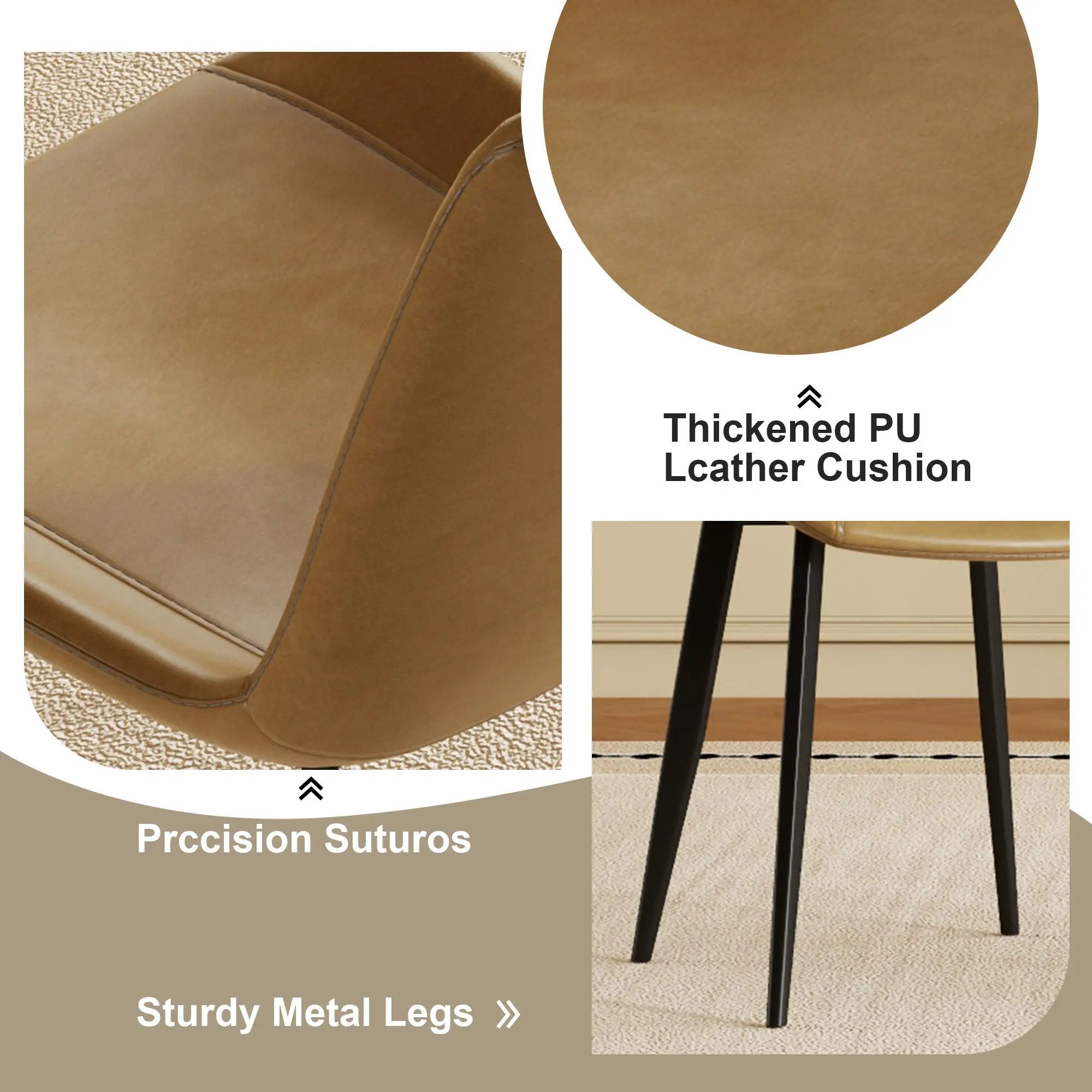 Modern Dining Chair With Carbon Steel Legs by Unique Piece Furniture