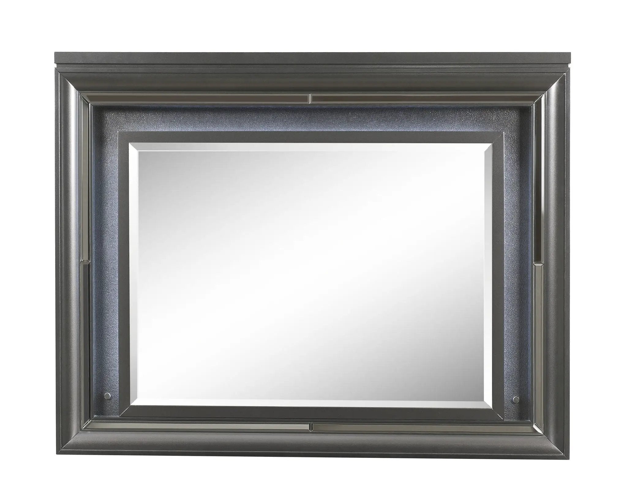 Sawyer - Metallic Mirror With LED - Gray by Unique Piece Furniture