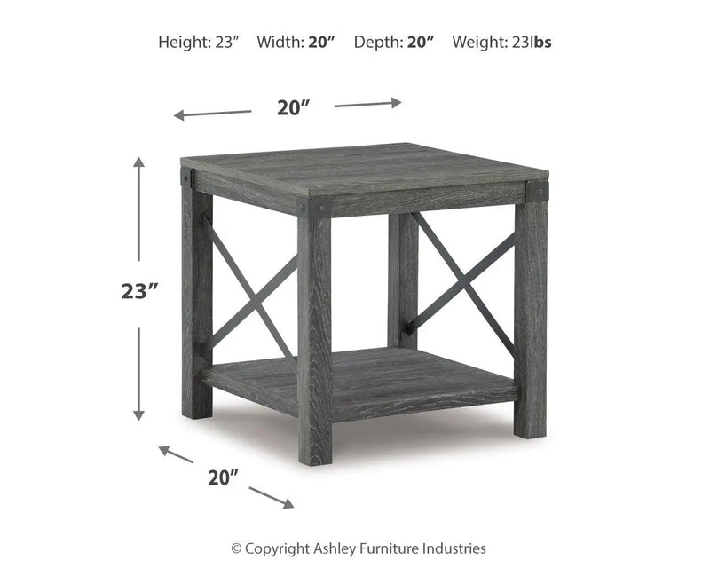 Freedan - Square End Table - Grayish Brown by Unique Piece Furniture