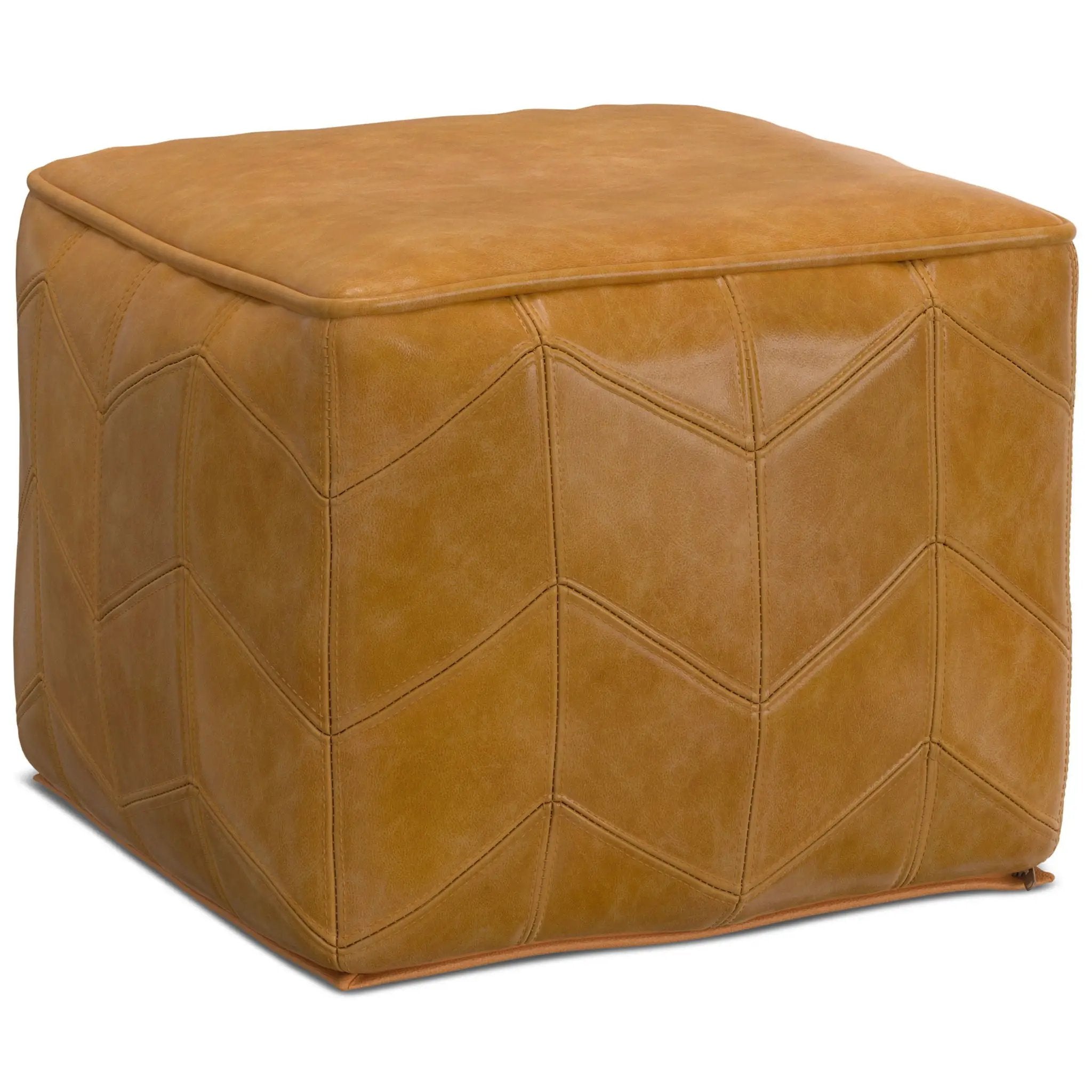Morden - Square Pouf - Brown by Unique Piece Furniture