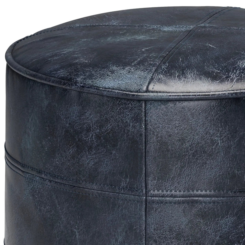 Connor - Handcrafted Round Pouf by HouseOfZazla