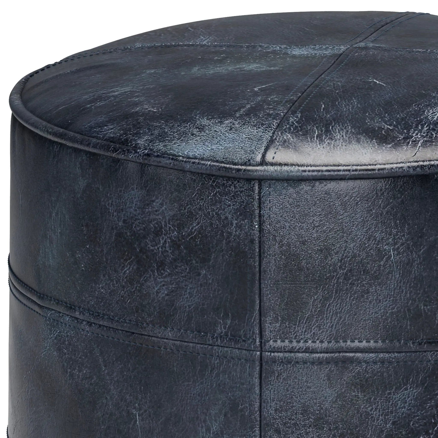 Connor - Handcrafted Round Pouf by Unique Piece Furniture