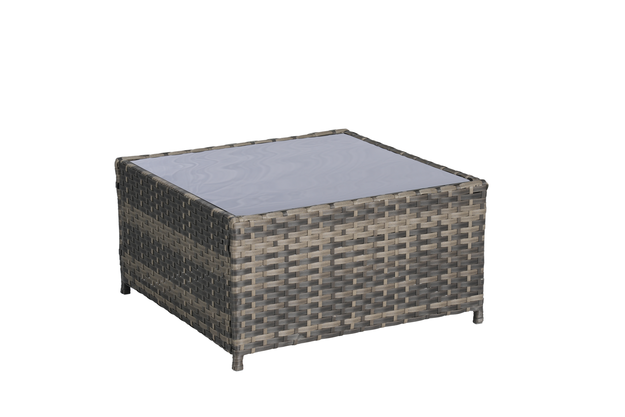 2 Pieces Patio Furniture Set with Woven Sectional and Ottoman by HouseOfZazla